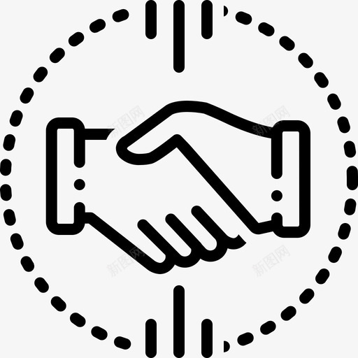 收购握手合并图标svg_新图网 https://ixintu.com 合伙 合并 握手 收购