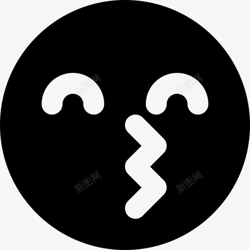 吻表情符号集合3纯色图标svg_新图网 https://ixintu.com 吻 纯色 表情符号集合3