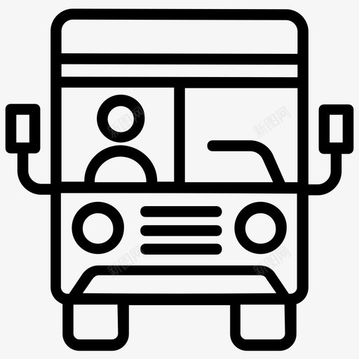 公共汽车长途汽车公共交通图标svg_新图网 https://ixintu.com 公共交通 公共汽车 旅行 车辆 运输线路图标 长途汽车