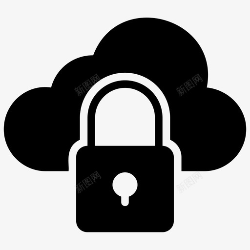 云安全云计算云保护图标svg_新图网 https://ixintu.com 云保护 云安全 云计算 在线数据 数据保护 营销策略字形图标