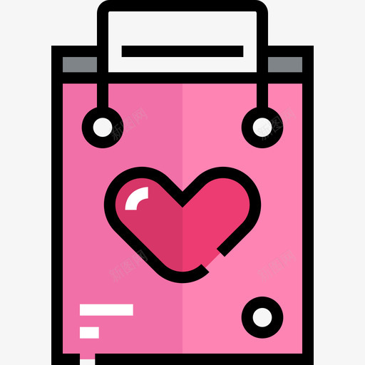 购物袋刚结婚线性颜色图标svg_新图网 https://ixintu.com 刚结婚 线性颜色 购物袋