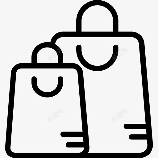 购物袋6号送货直线式图标svg_新图网 https://ixintu.com 6号送货 直线式 购物袋