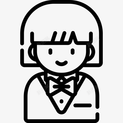 女服务员餐厅3直系图标svg_新图网 https://ixintu.com 女服务员 直系 餐厅3
