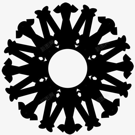 抽象的流动艺术花图标svg_新图网 https://ixintu.com 抽象的创作 抽象的流动 曼陀罗 简单 艺术 花