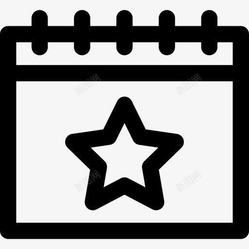 日历聚会元素5线性图标svg_新图网 https://ixintu.com 日历 线性 聚会元素5