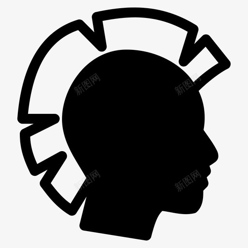霍克人物朋克图标svg_新图网 https://ixintu.com 人物 摇滚 朋克 霍克