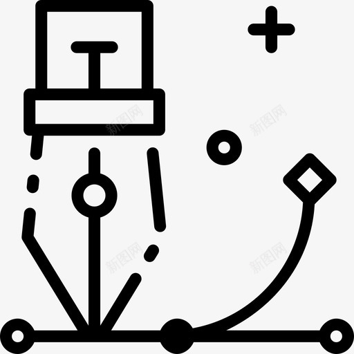 钢笔创意工具3线性图标svg_新图网 https://ixintu.com 创意工具3 线性 钢笔