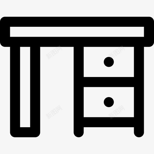 办公桌家具13直线型图标svg_新图网 https://ixintu.com 办公桌 家具13 直线型