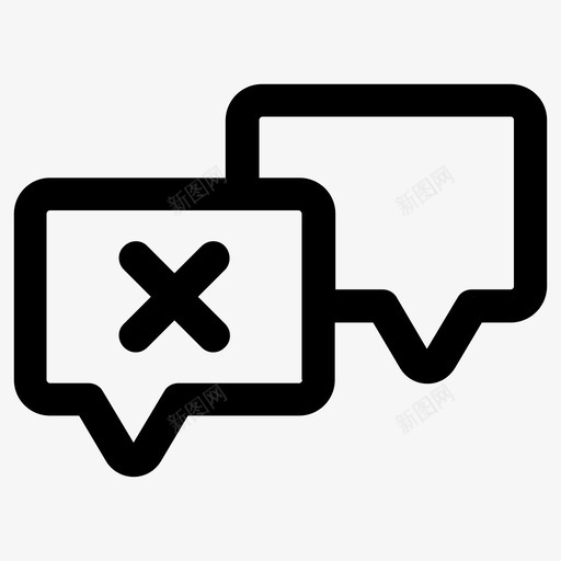 拒绝不赞成不喜欢图标svg_新图网 https://ixintu.com 不喜欢 不赞成 拒绝 留言聊天评论泡泡讲话谈话谈话 言语泡沫 错误