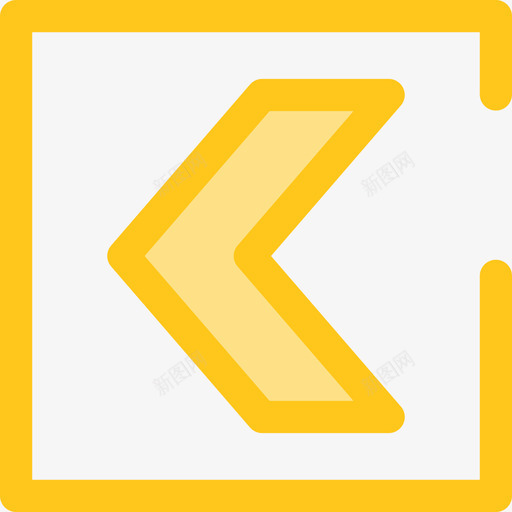 V形箭头10黄色图标svg_新图网 https://ixintu.com V形 箭头10 黄色