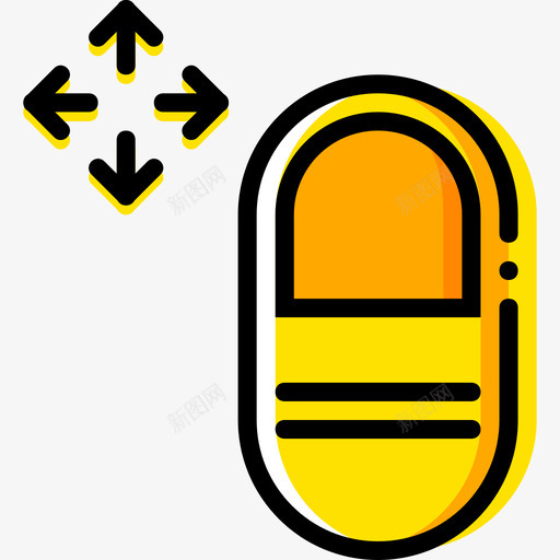 轻触手势7黄色图标svg_新图网 https://ixintu.com 手势7 轻触 黄色