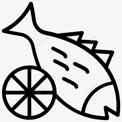 柠檬鱼烹饪菜肴图标svg_新图网 https://ixintu.com 柠檬 柠檬鱼 海鲜 烹饪 章鱼字形图标 菜肴 贝类 龙虾