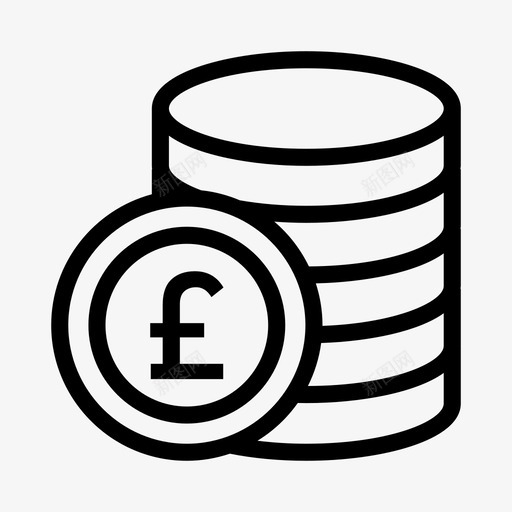 英镑硬币英镑图标生意svg_新图网 https://ixintu.com 生意 英镑图标 英镑硬币