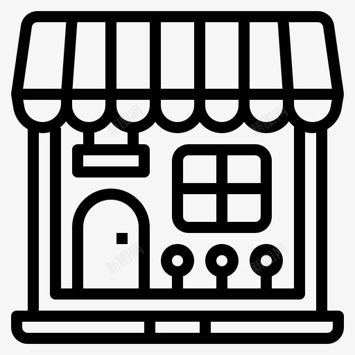笔记本在线商店图标svg_新图网 https://ixintu.com 商店 在线 情人节 笔记本 网上购物