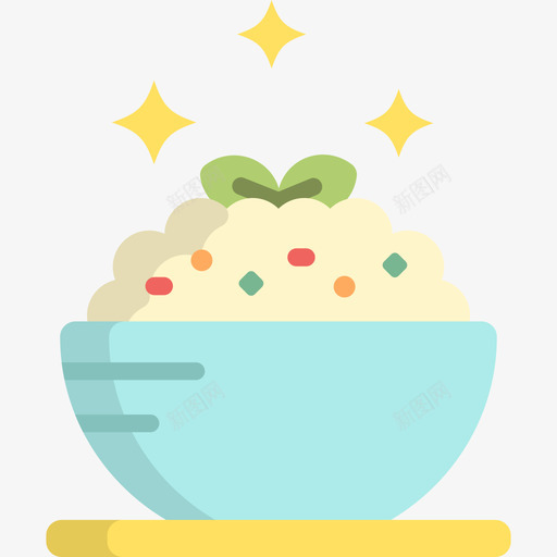 粥食物和餐厅8平的图标svg_新图网 https://ixintu.com 平的 粥 食物和餐厅8