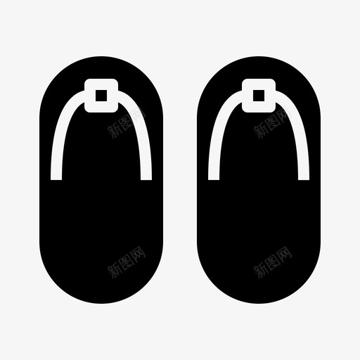 凉鞋鞋类拖鞋图标svg_新图网 https://ixintu.com 凉鞋 成套衣服 拖鞋 鞋类