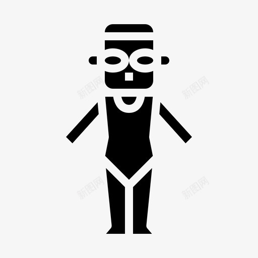 游泳的女的游得结实的图标svg_新图网 https://ixintu.com 女的 游得结实的 游泳的