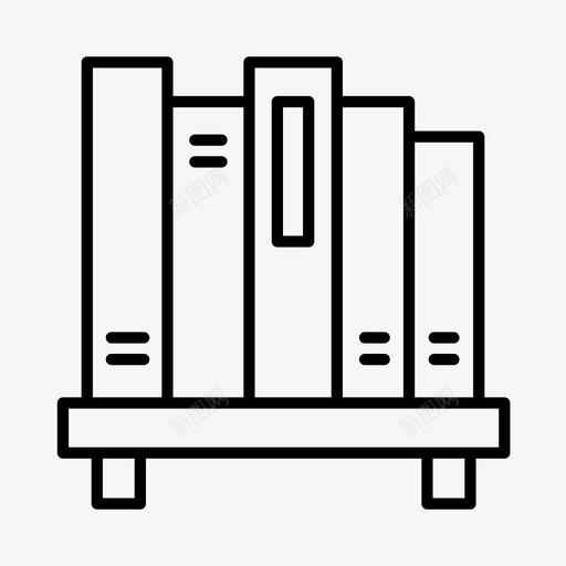 图书馆学术书架图标svg_新图网 https://ixintu.com 书架 图书馆 学术 学校 学生 教育