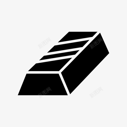 黄金金条金砖图标svg_新图网 https://ixintu.com 富贵 金堆 金条 金砖 金锭 黄金