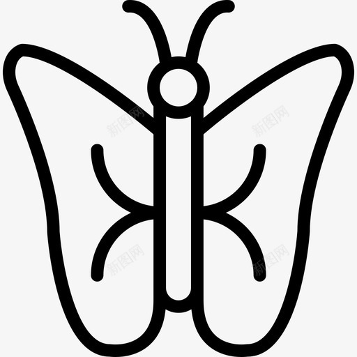 蝴蝶虫虫2线状图标svg_新图网 https://ixintu.com 线状 虫虫2 蝴蝶