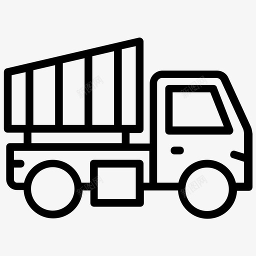 自卸卡车运输卡车翻斗车图标svg_新图网 https://ixintu.com 翻斗车 自卸卡车 车辆 运输 运输卡车 运输线路图标