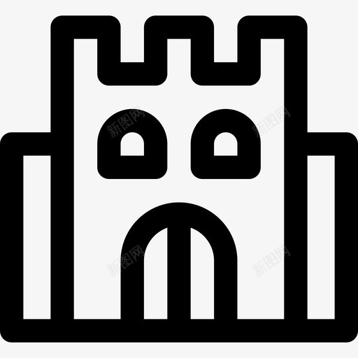 要塞游乐园2线性图标svg_新图网 https://ixintu.com 游乐园2 线性 要塞