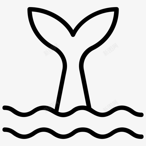 鲸尾水生潜水图标svg_新图网 https://ixintu.com 水生 海鲜 潜水 章鱼字形图标 美人鱼 贝类 鲸尾 龙虾