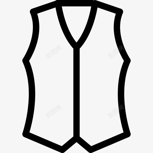 马甲服装和时尚配饰直纹图标svg_新图网 https://ixintu.com 服装和时尚配饰 直纹 马甲