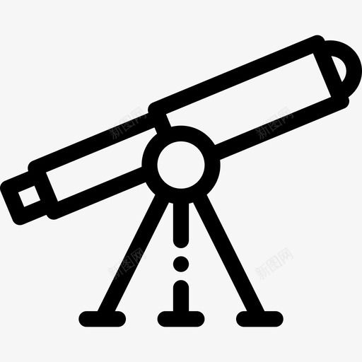 望远镜宇宙21直线图标svg_新图网 https://ixintu.com 宇宙21 望远镜 直线