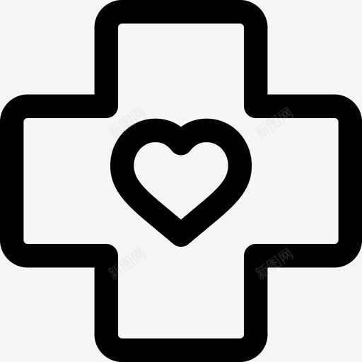 医院健康生活方式2直系图标svg_新图网 https://ixintu.com 健康生活方式2 医院 直系
