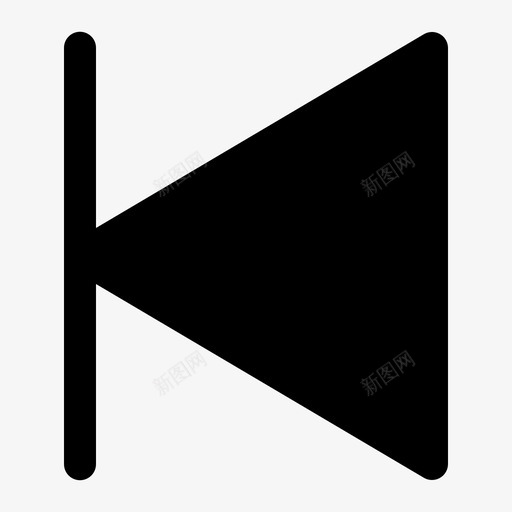 后退音频多媒体图标svg_新图网 https://ixintu.com 上一个 后退 多媒体 媒体播放器字形 播放器 视频 音频