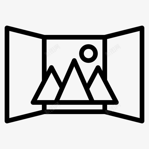全景水平横向图标svg_新图网 https://ixintu.com 全景 横向 水平 照片 照相机