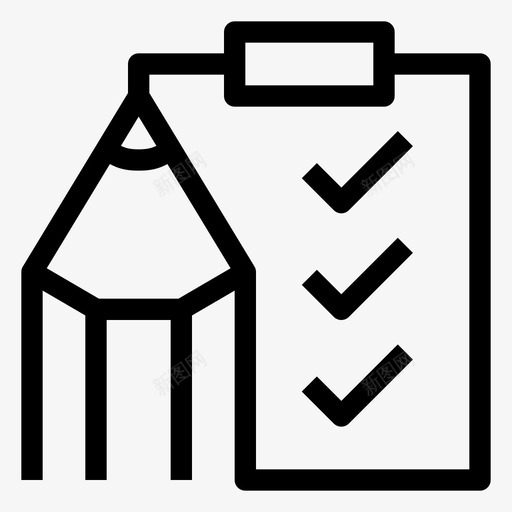 任务完成检查表剪贴板图标svg_新图网 https://ixintu.com 任务完成 剪贴板 标记 检查表 返校大纲 铅笔