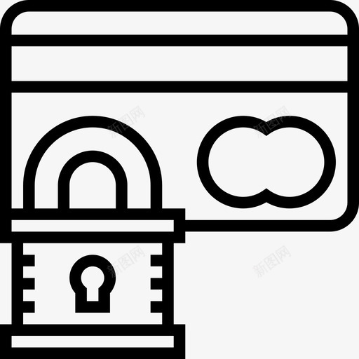 信用卡付款方式元素线性图标svg_新图网 https://ixintu.com 付款方式元素 信用卡 线性