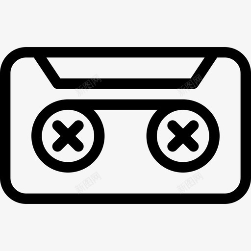 盒式磁带hipster3线性图标svg_新图网 https://ixintu.com hipster3 盒式磁带 线性