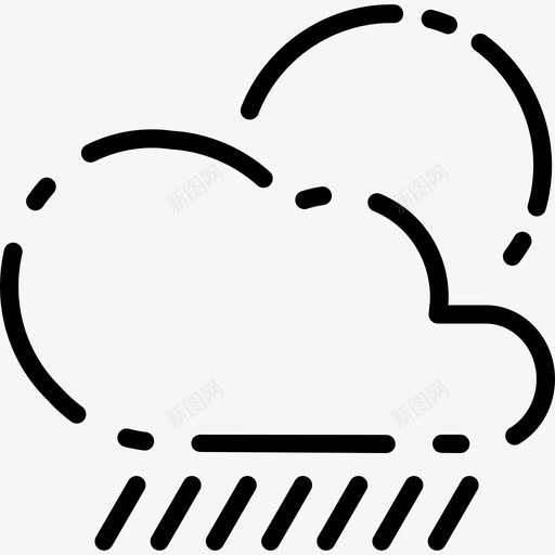 雨天气预报2线性图标svg_新图网 https://ixintu.com 天气预报2 线性 雨