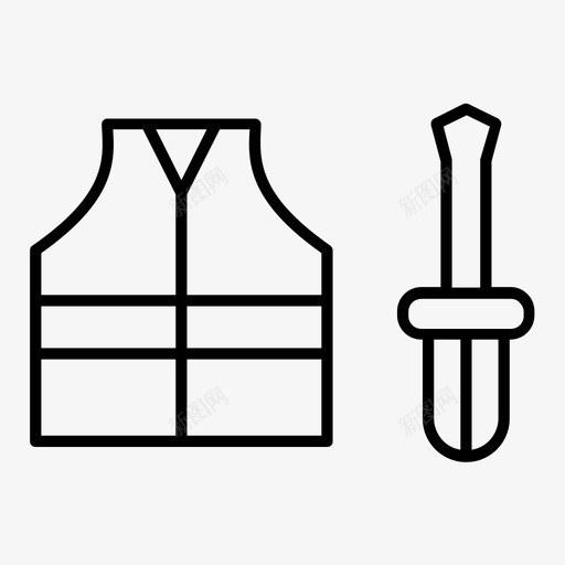 安全服螺丝刀工人图标svg_新图网 https://ixintu.com 安全服 工人 螺丝刀