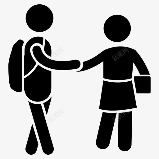 学校朋友个性化握手学校会议图标svg_新图网 https://ixintu.com 个性化握手 学校会议 学校字形图标 学校朋友 学生握手 学生讨论