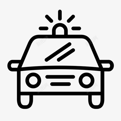 警察法律警车图标svg_新图网 https://ixintu.com 城市收集 法律 警察 警车