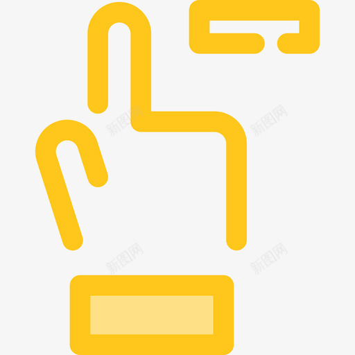 指针光标10黄色图标svg_新图网 https://ixintu.com 光标10 指针 黄色