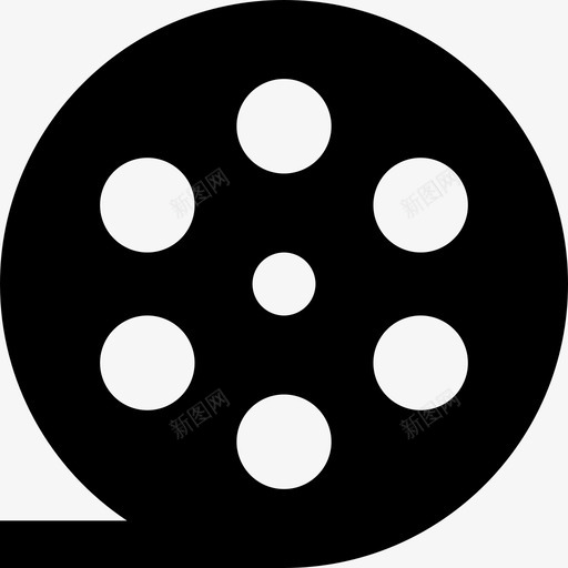 胶片卷盘通信33填充图标svg_新图网 https://ixintu.com 填充 胶片卷盘 通信33