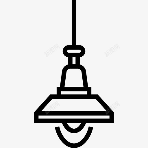 吊灯小工具4线性图标svg_新图网 https://ixintu.com 吊灯 小工具4 线性