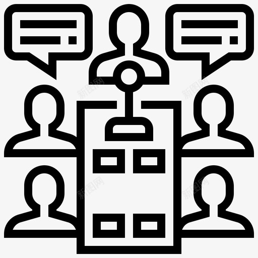 会议商务公司图标svg_新图网 https://ixintu.com 会议 公司 商务 讨论 面试热线
