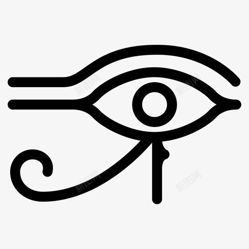 eye埃及荷鲁斯图标svg_新图网 https://ixintu.com 1em粗体 eye wadjet 埃及 荷鲁斯