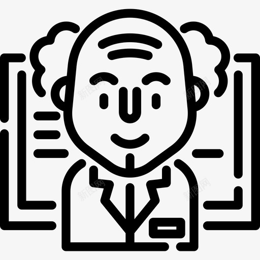 教授专业和工作直系图标svg_新图网 https://ixintu.com 专业和工作 教授 直系