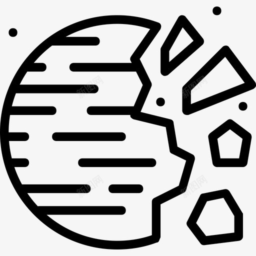 毁灭的行星16号空间直线图标svg_新图网 https://ixintu.com 16号空间 毁灭的行星 直线