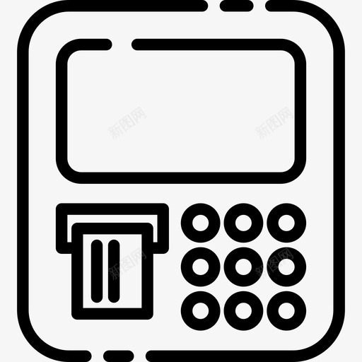 自动取款机车库直线式图标svg_新图网 https://ixintu.com 直线式 自动取款机 车库