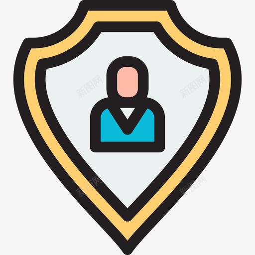 保险员工和组织线性颜色图标svg_新图网 https://ixintu.com 保险 员工和组织 线性颜色