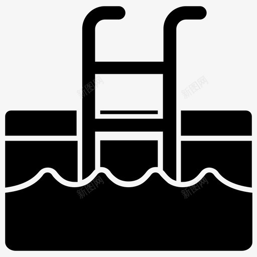 游泳池海滩奥运会比赛图标svg_新图网 https://ixintu.com 奥林匹克标志图标 奥运会比赛 海滩 游泳区 游泳池