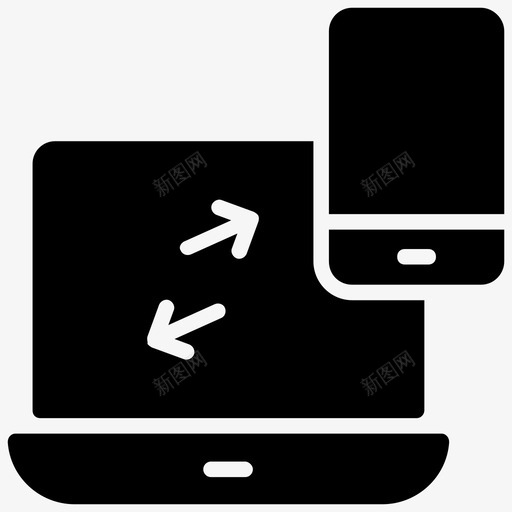 配对设备数据共享sata同步图标svg_新图网 https://ixintu.com sata同步 数据共享 移动同步 网络抢劫 连接的小工具 配对设备 黑客字形图标